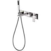 Смеситель для ванны Grocenberg GB5060NK встраиваемый, с душевым гарнитуром, никель