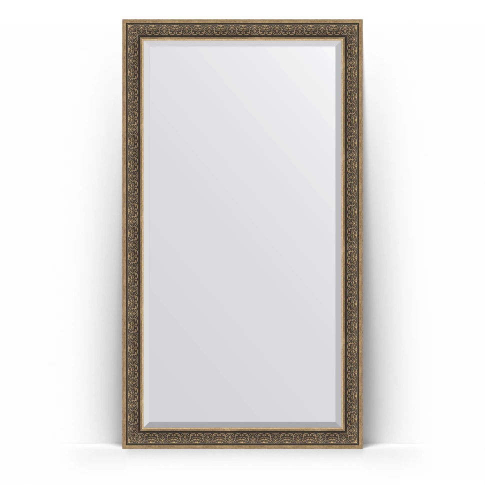 Зеркало напольное 114x204 см вензель серебряный  Evoform Exclusive Floor BY 6172