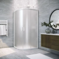 Душевой уголок Vegas Glass ZS Novo h2000 100 01 10 100x100 см, профиль белый, стекло сатин