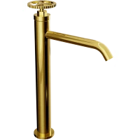 Смеситель для раковины Remer Chrono CH11LXLDO без донного клапана, золотой