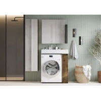 Комплект мебели дуб рустикальный 80 см Акватон Лондри 1A267101LHDR0 + 1A275001LHDR0 + 1A72113KRW010 + 1A267202LH010