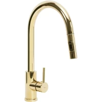 Смеситель для кухни Rea Fresh REA-B0669 с выдвижным изливом, золотой