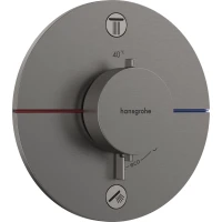 Термостат для ванны Hansgrohe ShowerSelect Comfort S 15556340 встраиваемый, черный хром матовый