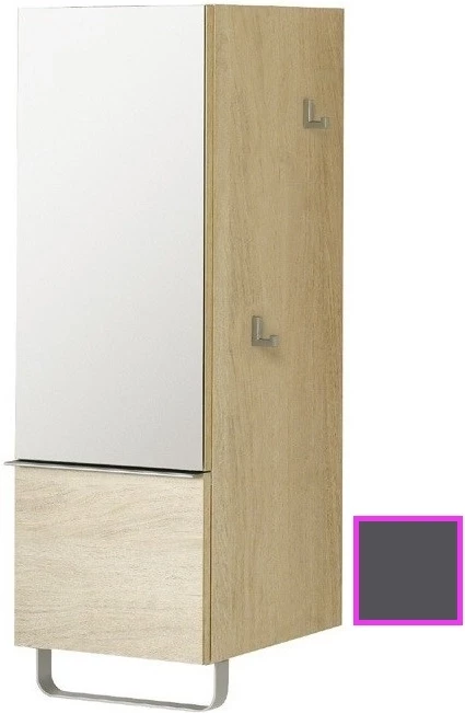Полуколонна серый антрацит с зеркальной дверцей шарниры слева Jacob Delafon Odeon Up EB893G-N14 - фото 1