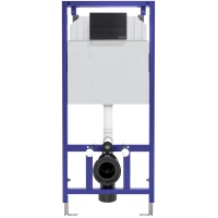 Инсталляция для унитаза Berges Novum L5 040215 с кнопкой смыва, черный матовый