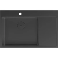 Кухонная мойка Lemark Kezadra 780L 9932152 78x51 см, черный матовый
