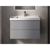 Тумба под раковину AQUAme S1 AQM900180GM 78,6 см, подвесная, серый матовый