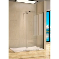 Душевая перегородка WeltWasser 70G+30G 10000002945 68 см, профиль хром, стекло прозрачное