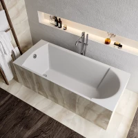 Ванна из литьевого мрамора Marmo Bagno Глория MB-GL150-70 150x70 см, белый