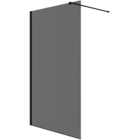 Душевая перегородка Knotlor Velum WI120TG0BL 120 см, профиль черный матовый, стекло тонированное