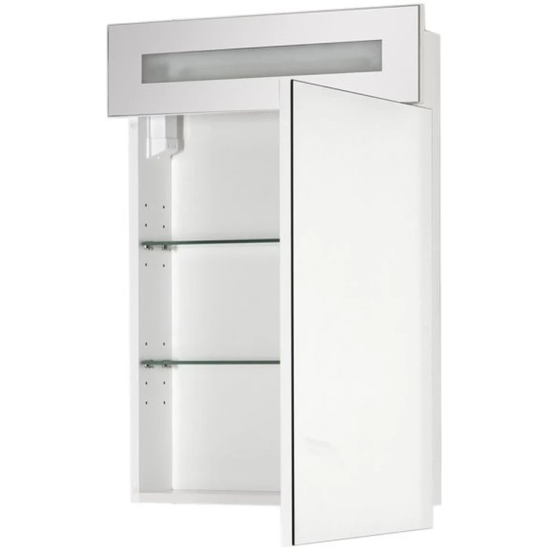 Зеркальный шкаф 54x80 см с подсветкой белый Aquanet Адель 00185767