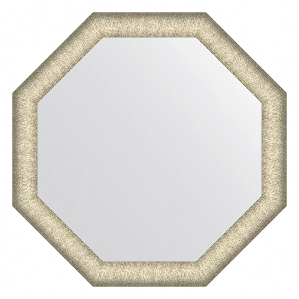 Зеркало 65x65 см брашированное серебро Evoform Octagon BY 7429 зеркало aqwella майами 65x65 mai 02 06