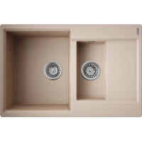 Кухонная мойка Omoikiri Tetogranit Daisen 78-2T-SA 4993536 78x51 см, бежевый