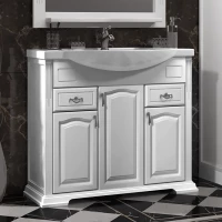 Тумба с раковиной белый матовый 97 см Opadiris Риспекто