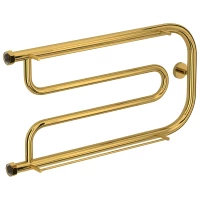 Полотенцесушитель водяной 320x650 золотой Сунержа Гусли +2 полки 03-4010-3265