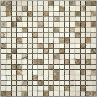 Мозаика Natural i-Tile 4MT-07-15T Мрамор бежевый, коричневый, поверхность состаренная 29,8x29,8