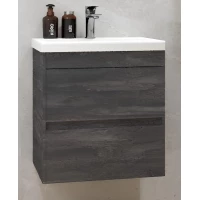 Тумба под раковину Art&Max Family-M Family-M-500-2C-SO-IS 49,6 см, подвесная, железный камень