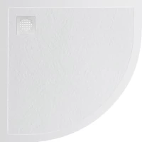 Душевой поддон BelBagno Uno TRAY-MR-UNO-R-90-550-35-W-BO 90x90 см, из литьевого мрамора, четверть круга, белый
