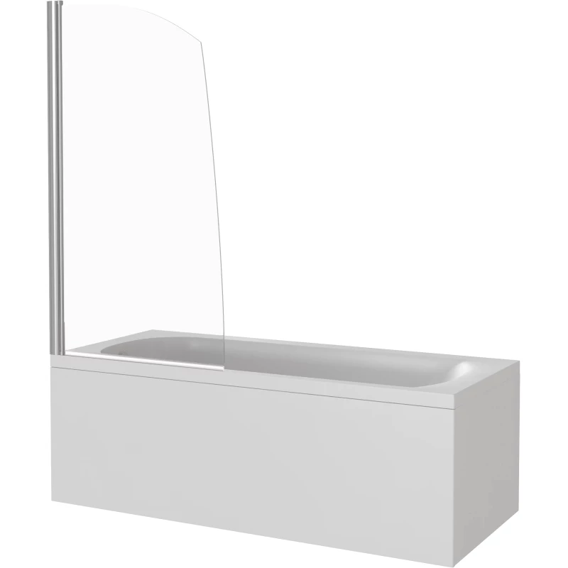 Шторка для ванны 80 см Good Door Screen R-80-C-CH прозрачное стекло