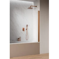 Шторка на ванну Radaway Nes Brushed Copper PNJ I 100 Right 10011100-93-01R 100 см R, профиль медь матовая, стекло прозрачное