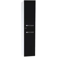 Пенал Bellezza Рокко 4623704180043 подвесной L/R, черный глянец/белый глянец