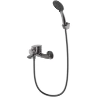 Смеситель для ванны Milardo Rora RORGM00M02 с душевым гарнитуром, графит матовый