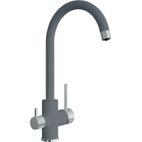 Смеситель для кухни Uperwood Quartz UPD-Q-01-03 с подключением к фильтру, серый