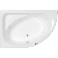 Акриловая ванна Whitecross Aquarella 0108.170110.100.SMART.CR 170x110 см L, с гидромассажем, угловая, белый