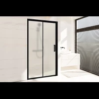 Душевая дверь Royal Bath Accord RB125HS-C-BL 125 см, профиль черный матовый, стекло матовое