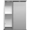 Зеркальный шкаф Brevita Balaton BAL-04065-01-01Л 62,5x80 см L, с подсветкой, выключателем, белый матовый/серый матовый - 3
