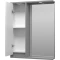 Зеркальный шкаф Brevita Balaton BAL-04065-01-01Л 62,5x80 см L, с подсветкой, выключателем, белый матовый/серый матовый - 4