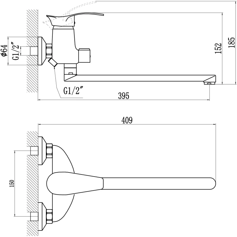 Смеситель для ванны Savol S-T2206 Смеситель для ванны Savol S-T2206