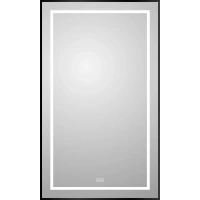 Зеркало BelBagno Kraft SPC-KRAFT-600-1000-LED-TCH-WARM-NERO 60x100 см, с LED-подсветкой, сенсорным выключателем, антизапотеванием, черный