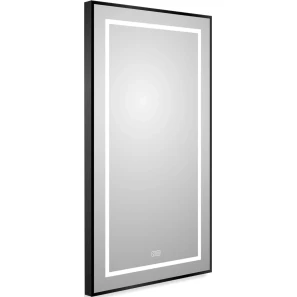 Изображение товара зеркало belbagno kraft spc-kraft-600-1000-led-tch-warm-nero 60x100 см, с led-подсветкой, сенсорным выключателем, антизапотеванием, черный