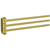 Полотенцедержатель Wonzon & Woghand Lotte WW-8341-BG 39,8 см, поворотный, тройной, золотой матовый