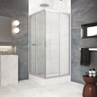 Душевой уголок Vegas Glass ZA Protec h1900 80 07 Moru 80x80 см, профиль матовый хром, стекло рифленое