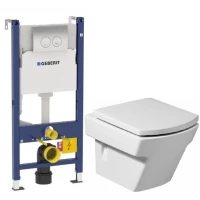 Комплект подвесной унитаз Roca Hall 346627000 + 801622004 + система инсталляции Geberit 458.124.21.1
