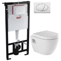 Комплект подвесной унитаз Sanindusa Sanibold 137932004 + система инсталляции AlcaPlast AM101/11203:1RUSSETM70