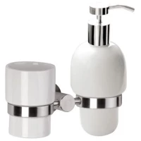 Стакан с дозатором Remer Minimal Inox MI18INOXCR