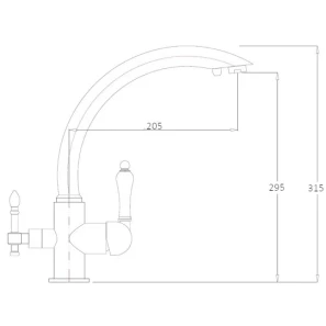 Изображение товара смеситель для кухни с подключением к фильтру rush ms9035-32
