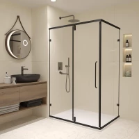 Душевой уголок RGW CL-046B Classic 350904629-14 118,5x88,5 см, профиль черный матовый, стекло прозрачное