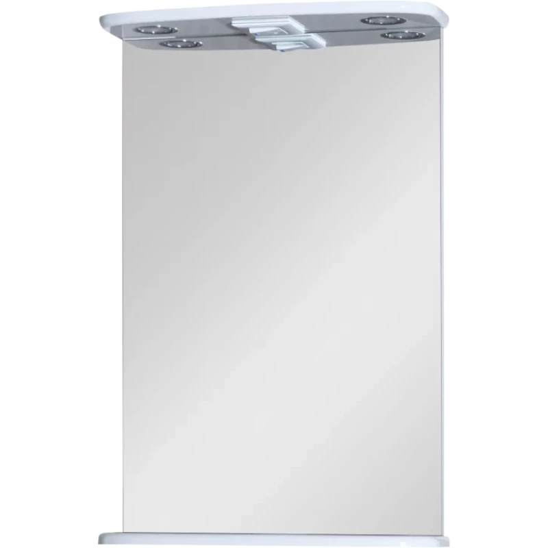 Зеркало Misty Магнолия Э-Маг02050-01Св 50x72 см, с подсветкой, выключателем, белый глянец