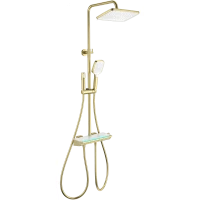 Душевая система Wonzon & Woghand Muse Lumia WW-B4174-BG 300x200 мм, с термостатом, золотой матовый