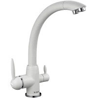 Смеситель для кухни G.Lauf GOP18-A093KW с подключением к фильтру, белый