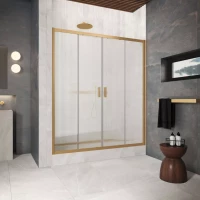 Душевая дверь Vegas Glass Z2P Protec 220 03 Moru 220 см, профиль золотой матовый, стекло рифленое