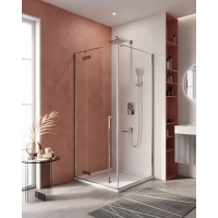 Душевой уголок Cezares Liner LINER-A-1-100-C-Cr-L 100x100 см L, профиль хром, стекло прозрачное