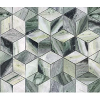 Мозаика Pietrine 7 Onice Verde oliva POL diamond 96x55x7