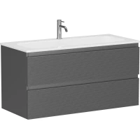 Тумба с раковиной Sancos Folk FL100GS + CN7013 101 см, подвесная, темно-серый матовый