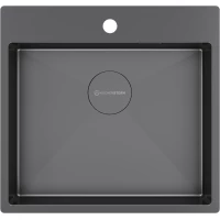 Кухонная мойка KuchenStern Werk 60 507GM50 54x51 см, вороненая сталь