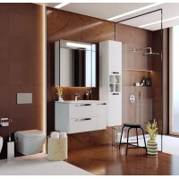 Комплект мебели белый глянец 80 см Roca Lago 857296806 + 32799C000 + ZRU9000033